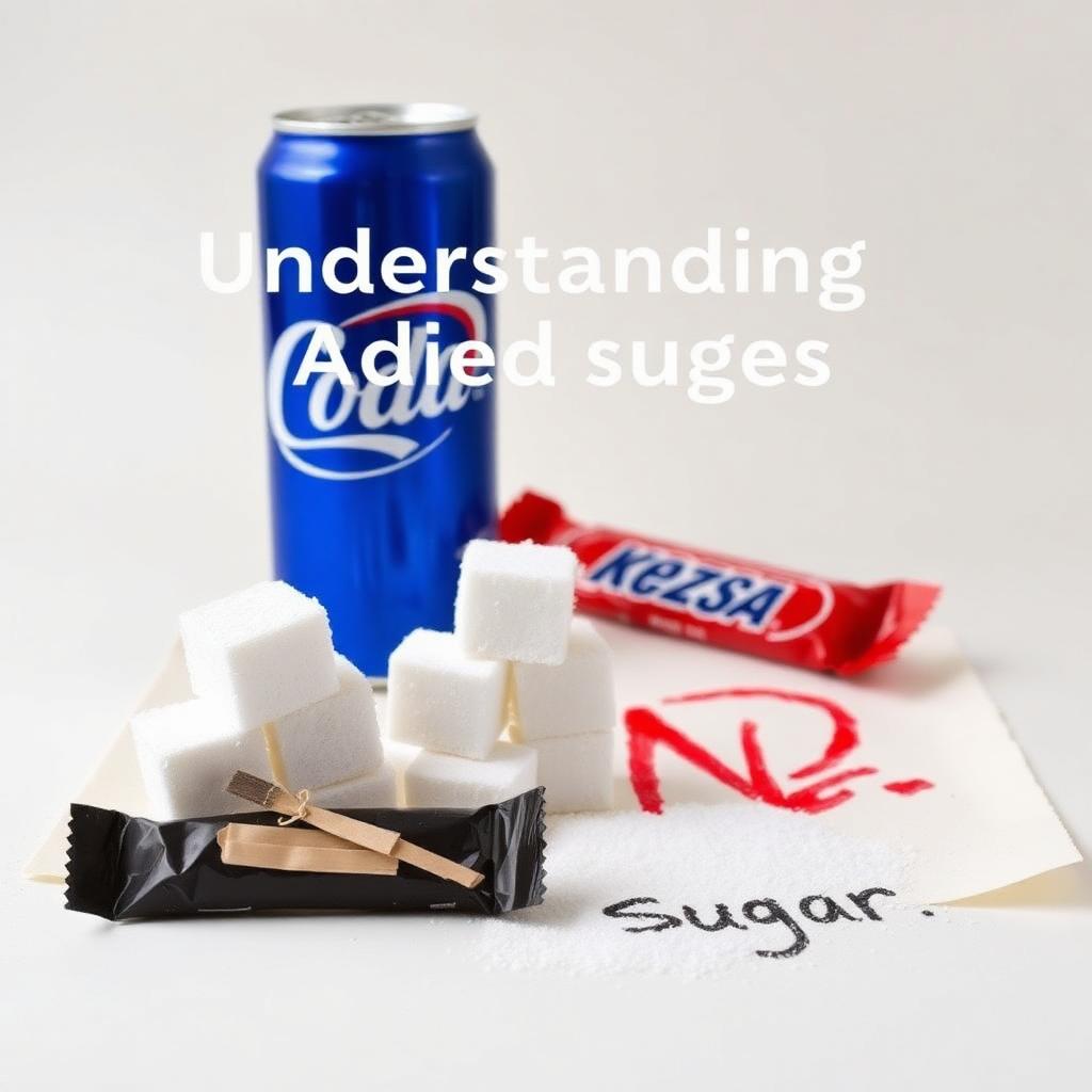 Understanding Added Sugars — nutrition and healthy diet guide with balanced eating and food science